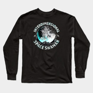 INTERDIMENSIONAL SPACE SHAMAN-moon white Long Sleeve T-Shirt